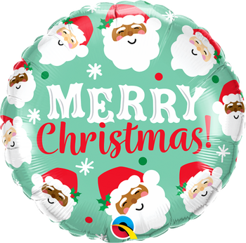 Merry Christmas Ho Ho Ho Santa Foil Balloon - 18"