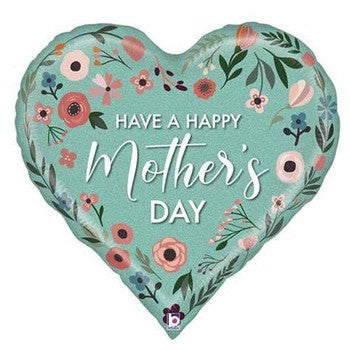 Happy Mothers Day Heart Supershape Holographic 30"