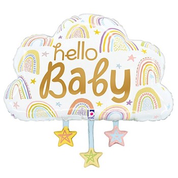 Hello Baby Cloud Supershape Foil