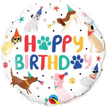 Happy Birthday Dogs 18" Foil