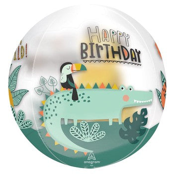 Let's Get Wild Orbz Balloon 15in