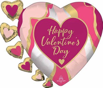 Happy Valentines Day Satin Supershape 24"