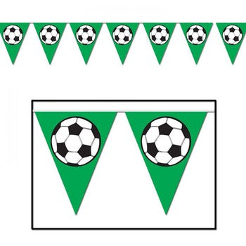 Bunting - Football Pennant - Plastic - 12 feet