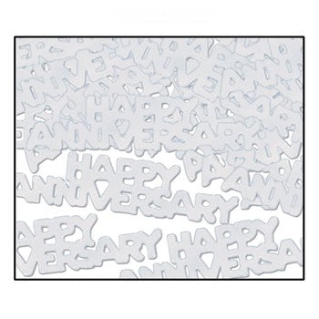 Confetti Happy Anniversary Silver