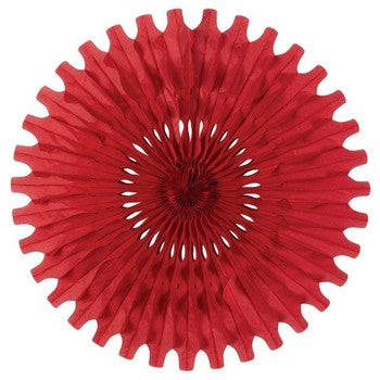 Fan Paper Tissue Red 25"