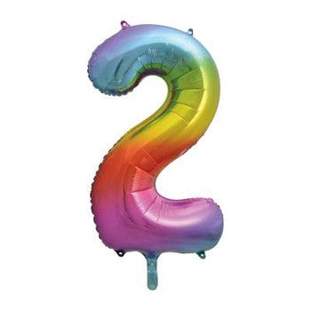 Balloon Foil Number 34" Rainbow