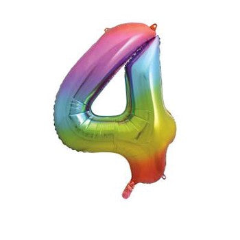 Balloon Foil Number 34" Rainbow