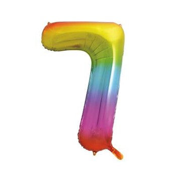 Balloon Foil Number 34" Rainbow