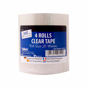 Clear Adhesive Tape - each roll 25m (4 Rolls)