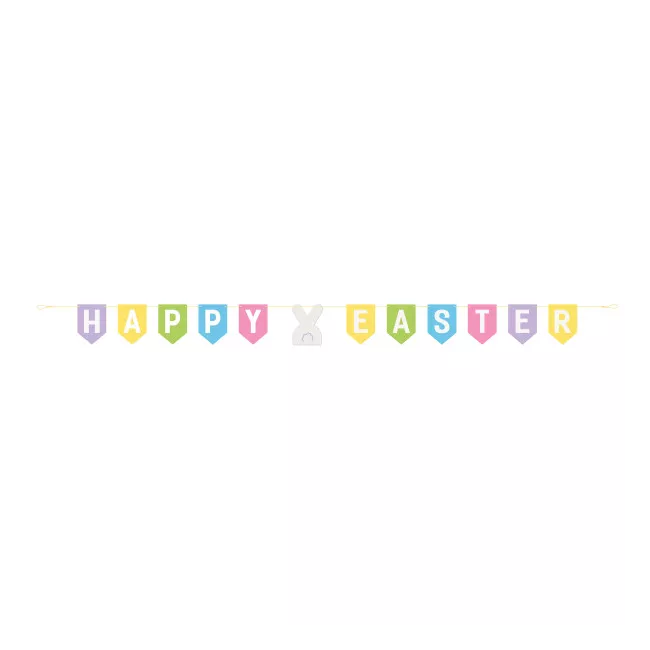 Banner Happy Easter 7ft Pastels