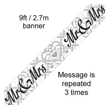 Banner Foil - Mr & Mrs Metallic