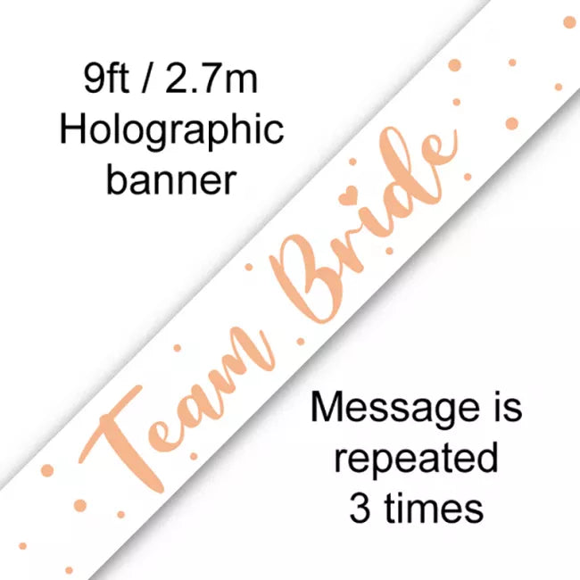 Banner Team Bride Metallic
