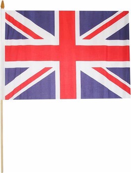 Single Union Jack Fabric Hand Waving Flag