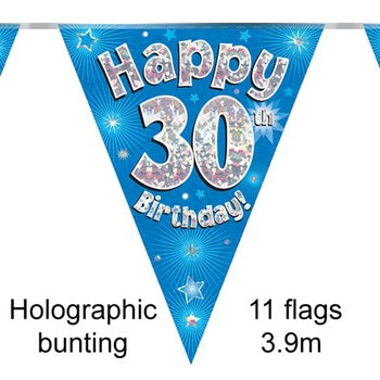Bunting Happy Birthday Blue