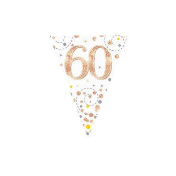 Bunting - Sparkling Fizz Birthday - White & Rose Gold