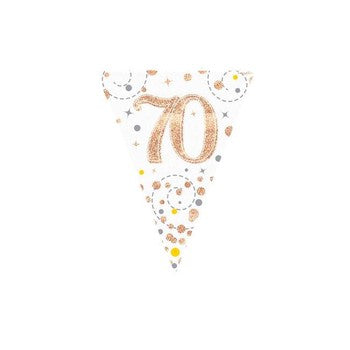 Bunting - Sparkling Fizz Birthday - White & Rose Gold