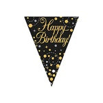 Bunting Sparkling Birthday Black & Gold