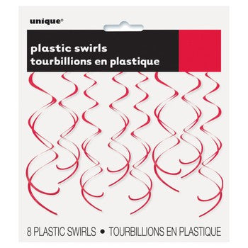 Plastic Swirls Decorations - Pack 8