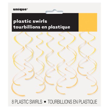 Plastic Swirls Decorations - Pack 8