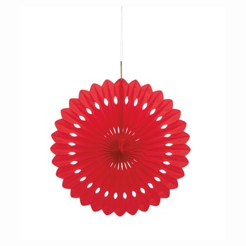 Tissue Paper Fan Solid Colour 16"