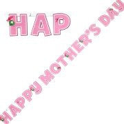 Happy Mothers Day Floral Letter Banner 1.8 Metres