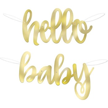 Banner Gold Hello Baby 1.06M