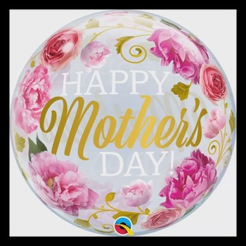 Mothers Day Pink Peonies Deco Bubble 24"