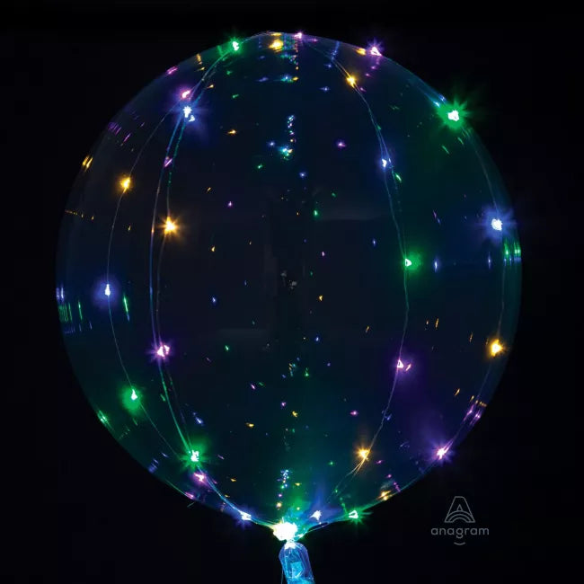 Crystal Clearz Jumbo Balloon & 50 Multicoloured LED's