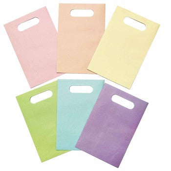 Assorted Pastel Paper Party Bags - Pack of 6