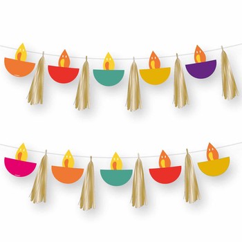 Diwali Tassel & Symbol Garland - 1.8m