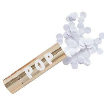 Biodegradable Cannon Confetti - Gold & White