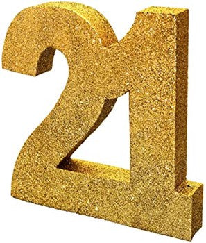 Dec Table Glitter Number