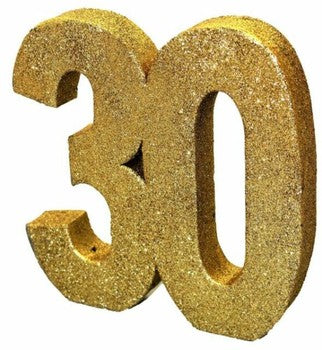 Dec Table Glitter Number