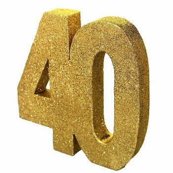 Dec Table Glitter Number