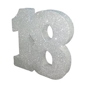 Dec Table Glitter Number