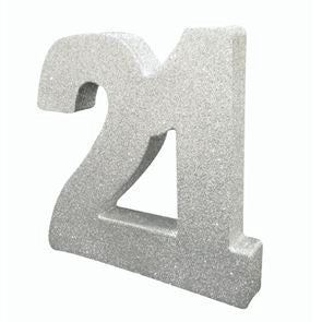 Dec Table Glitter Number