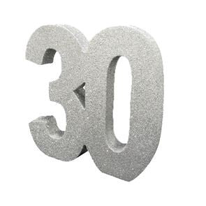 Dec Table Glitter Number