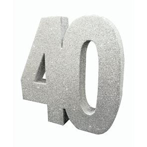 Dec Table Glitter Number