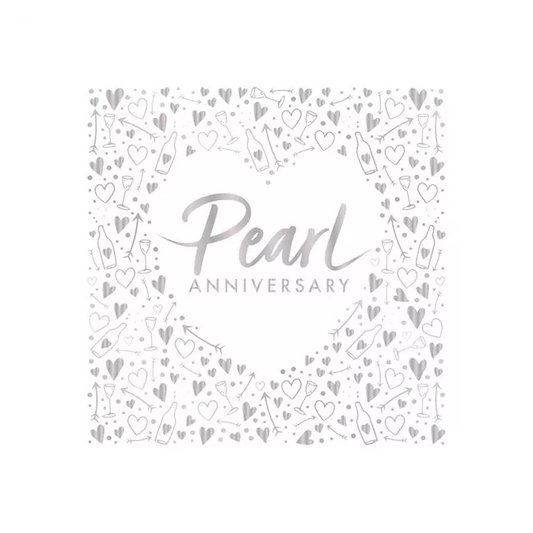 Napkins Paper Pearl Anniversary - Pack 16