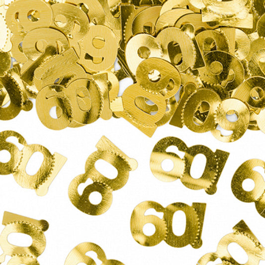 Gold 60th Birthday Table Confetti