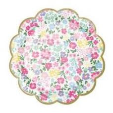 Plates Floral Tea Party - Pack 8