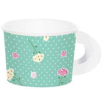 Cups Floral Tea Party - Pack 8 - Assorted