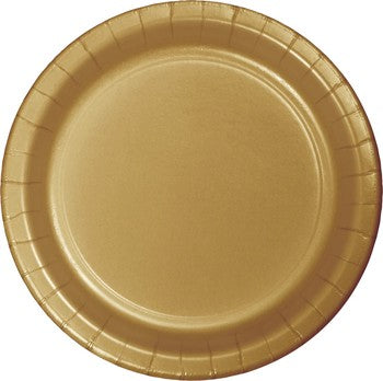 Plates Gold Dinner 9in Pk24