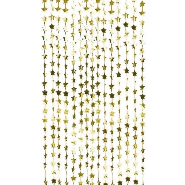 Curtain Backdrop Gold Foil Star - 1.2m (W ) x 2m (H)