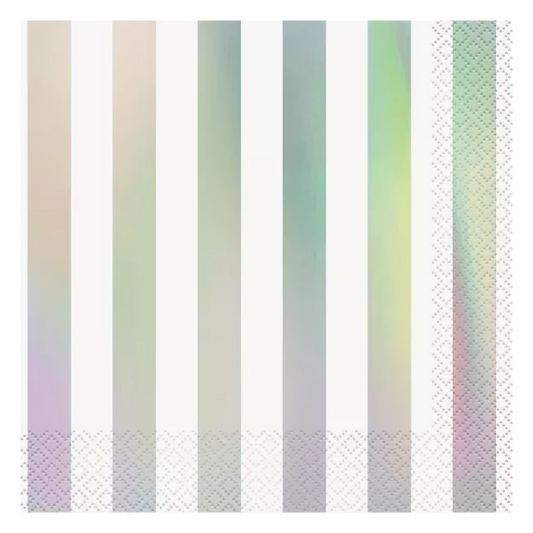 Napkin Iridescent Stripes 16 Pk