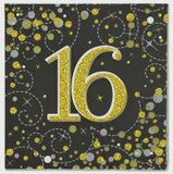 Sparkling Fizz Black & Gold Napkins