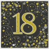 Sparkling Fizz Black & Gold Napkins
