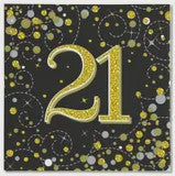 Sparkling Fizz Black & Gold Napkins