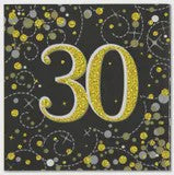 Sparkling Fizz Black & Gold Napkins
