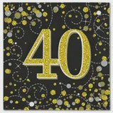Sparkling Fizz Black & Gold Napkins